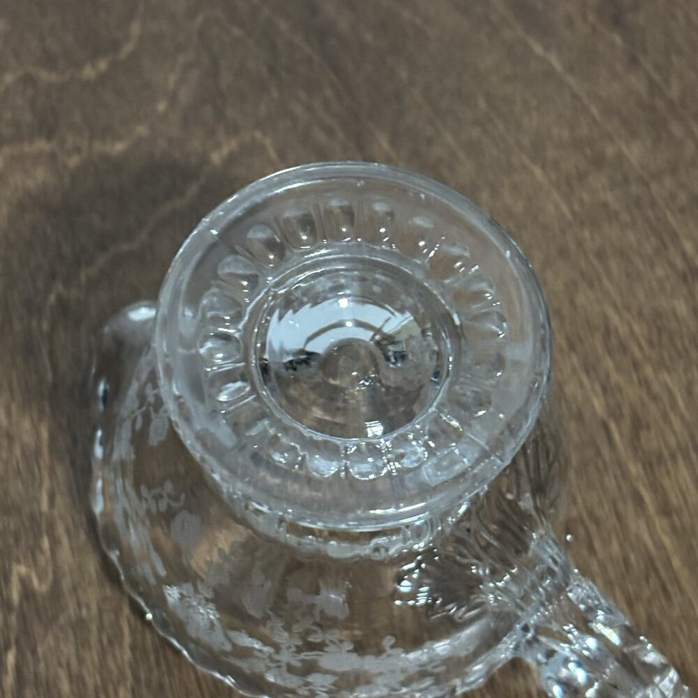 Fostoria Navarre Etched Pattern Creamer Replacement 3"x4" Glass - Picture 8 of 8